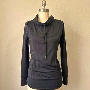PRANA Cornelia Top Womens Sz XS Black Mock Neck Athleisure Stretch Outdoor